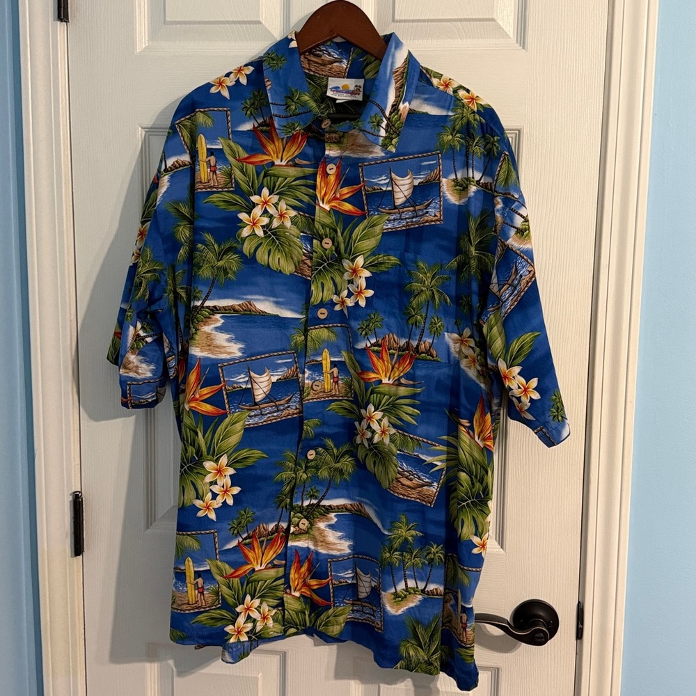 Men's Oahu Medley Hawaii Shirt Size 3X
